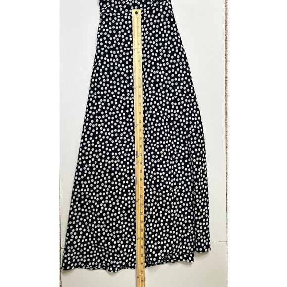 Betsey Johnson Women's Midi Dress Size14 Navy Polka Dot Ruffle Vtg Inspired - Picture 8 of 8